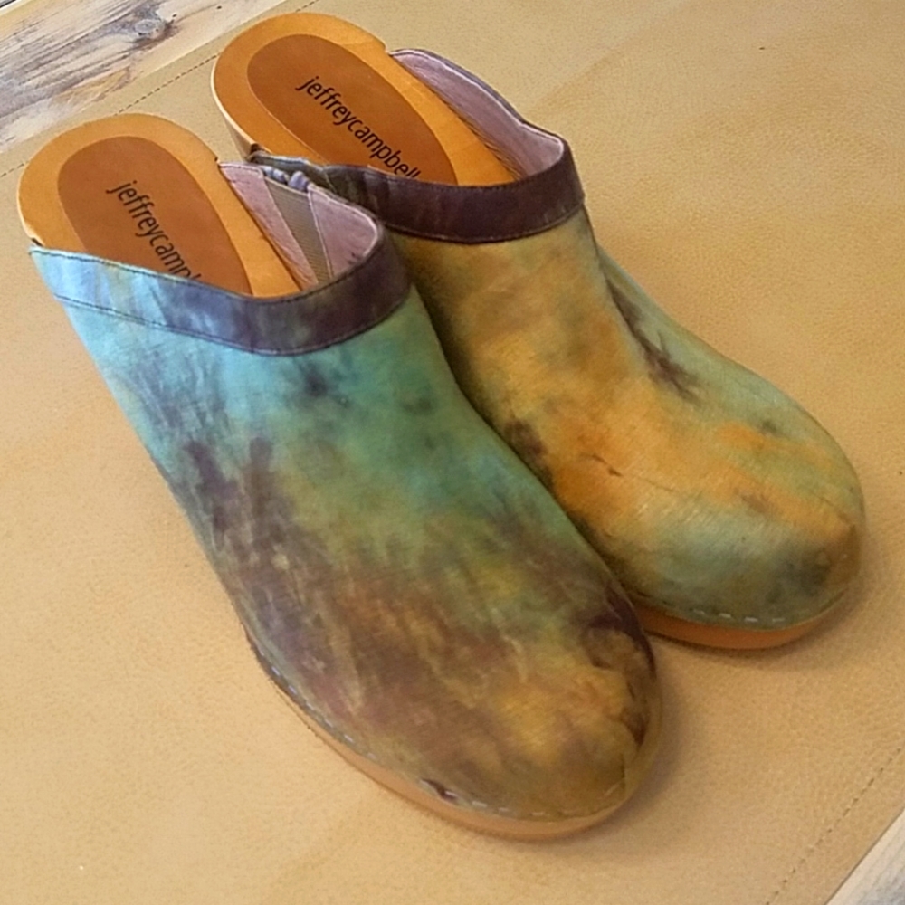 Jeffrey Campbell Allen tie dye clogs